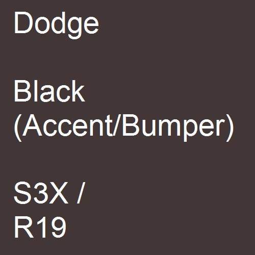Dodge, Black (Accent/Bumper), S3X / R19.